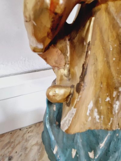 Coppia di antichi porta torce ad angelo francesi