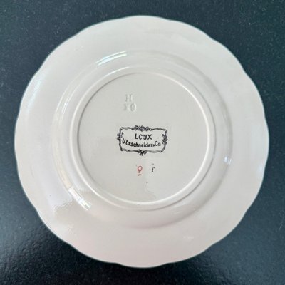 RARE SARREGUEMINES OBERNAI, ASSIETTE DESSERT (1) marked LOUX-UTZSCHNEIDER et CIE