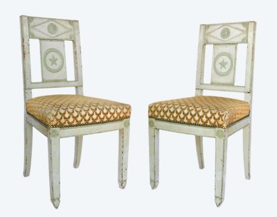 Pair of Consulate period chairs