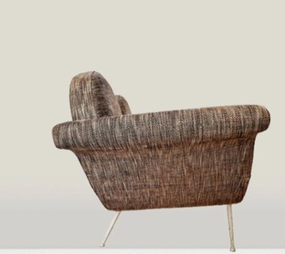 Pair of mid-century gondola sofas in the Salotti Ambrogi style