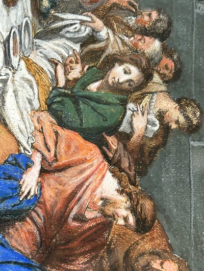 Pierre Hubert Subleyras ( 1699-1749) After, Le Repas Chez Simon Mixed Technique On Paper