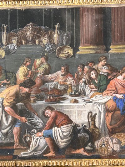 Pierre Hubert Subleyras ( 1699-1749) After, Le Repas Chez Simon Mixed Technique On Paper