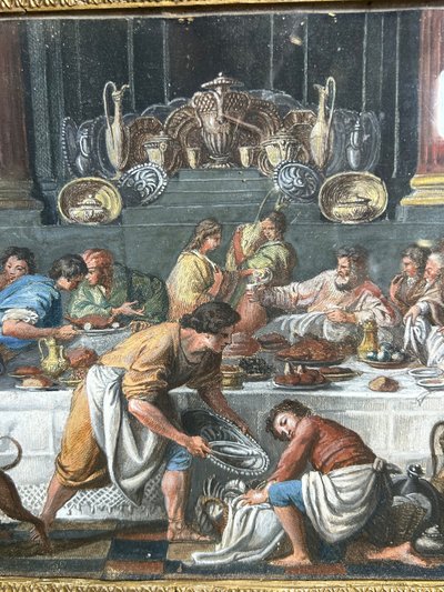 Pierre Hubert Subleyras ( 1699-1749) After, Le Repas Chez Simon Mixed Technique On Paper