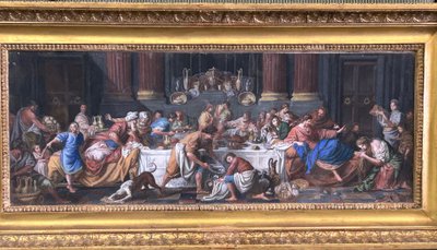 Pierre Hubert Subleyras ( 1699-1749) After, Le Repas Chez Simon Mixed Technique On Paper