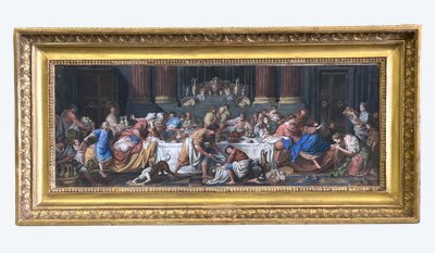 Pierre Hubert Subleyras ( 1699-1749) After, Le Repas Chez Simon Mixed Technique On Paper