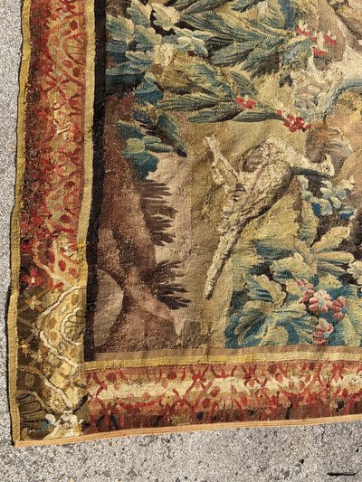 Verdure - Grande Tapisserie De La Manufacture Royale D'aubusson D'époque XVIIIème