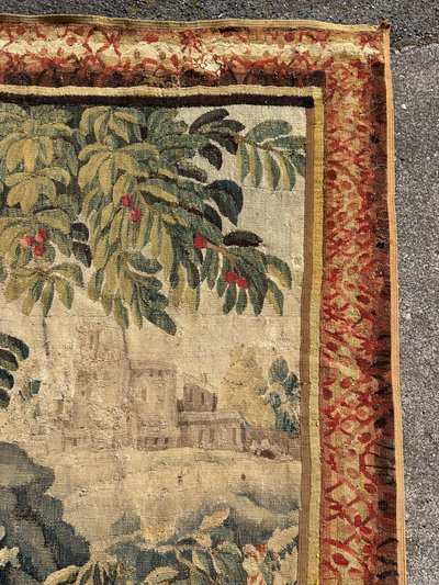 Verdure - Grande Tapisserie De La Manufacture Royale D'aubusson D'époque XVIIIème