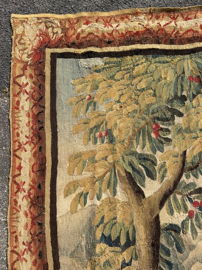 Verdure - Grande Tapisserie De La Manufacture Royale D'aubusson D'époque XVIIIème