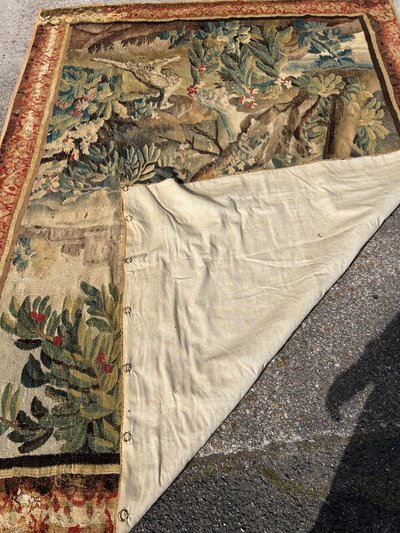 Verdure - Grande Tapisserie De La Manufacture Royale D'aubusson D'époque XVIIIème