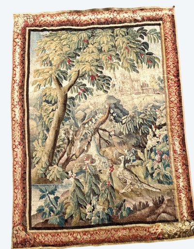 Verdure - Grande Tapisserie De La Manufacture Royale D'aubusson D'époque XVIIIème