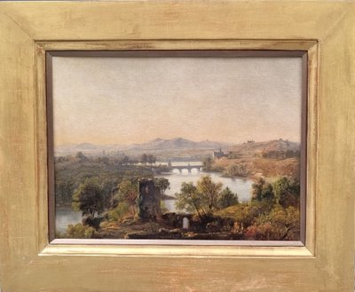 Jan KOBELL Il Vecchio - Paesaggio con rovine, un ponte e un fiume