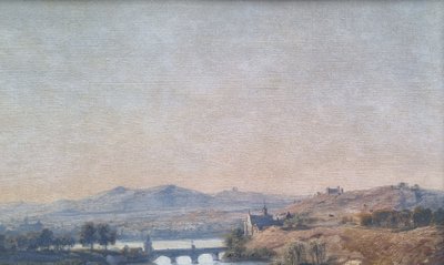 Jan KOBELL Il Vecchio - Paesaggio con rovine, un ponte e un fiume