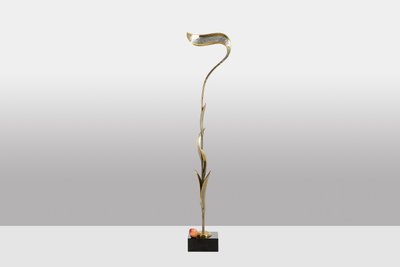 Maison Honoré. Lampada da terra in ottone dorato. Circa 1970. LS5915539M