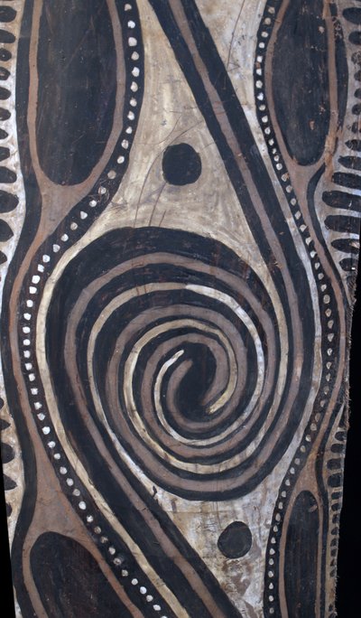Bemalte Rinde, Ozeanische Kunst, Frühe Kunst, Stammeskunst, Gemälde, Ozeanien, Pazifik, 110 cm