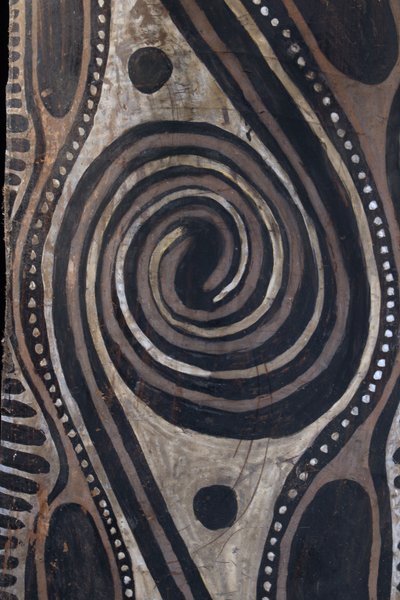 Bemalte Rinde, Ozeanische Kunst, Frühe Kunst, Stammeskunst, Gemälde, Ozeanien, Pazifik, 110 cm