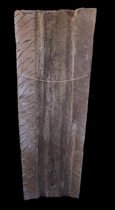 Bemalte Rinde, Ozeanische Kunst, Frühe Kunst, Stammeskunst, Gemälde, Ozeanien, Pazifik, 82 cm