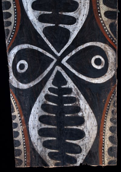 Bemalte Rinde, Ozeanische Kunst, Frühe Kunst, Stammeskunst, Gemälde, Ozeanien, Pazifik, 82 cm