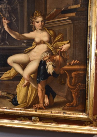 Aristotle And Phyllis, Bartholomäus Spranger (antwerp, 1546 – Prague, 1611)