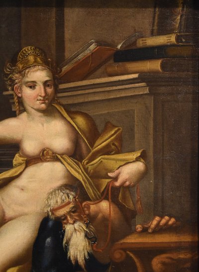 Aristotle And Phyllis, Bartholomäus Spranger (antwerp, 1546 – Prague, 1611)