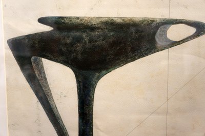 Dessin préparatoire original pour le flambeau olympique des Jeux d’hiver de Grenoble 1968