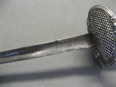 18th Century Court Sword. Silver mounting.