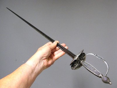 18th Century Court Sword. Silver mounting.