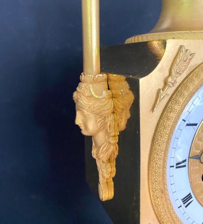 Early 19th Century Chiseled And Gilt Bronze Vase Clock Signed Chevillad Rosier In Paris