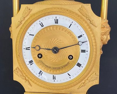 Early 19th Century Chiseled And Gilt Bronze Vase Clock Signed Chevillad Rosier In Paris