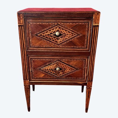 Petite commode italienne marquetée, XVIIIème siècle