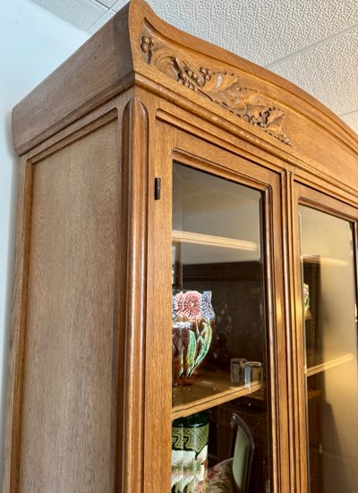 Bibliothèque -Vitrine Art Nouveau attribuée Gauthier Poinsignon