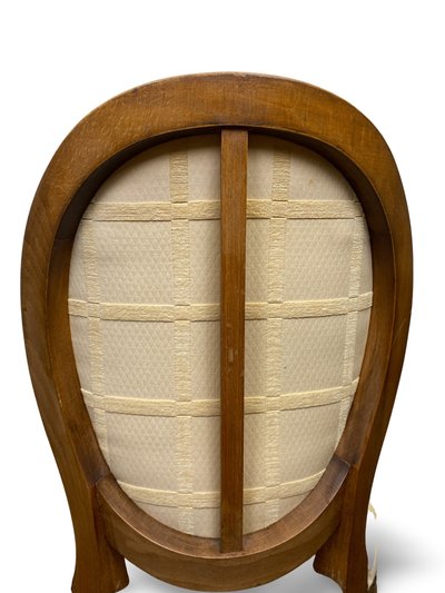 2x sedie a medaglione Luigi XVI - XIX secolo - Colore crema/miele