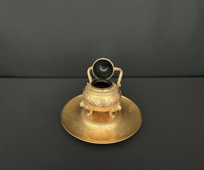 Bronze inkwell signed Barbedienne, neoclassical style, circa 1870