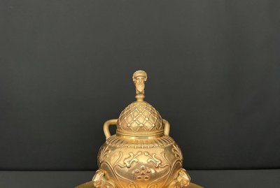 Bronze inkwell signed Barbedienne, neoclassical style, circa 1870