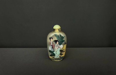 Flacon à tabac à priser chinois peint à l’intérieur, XXe siècle