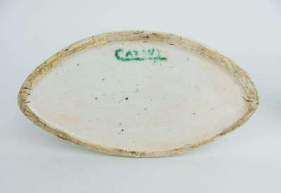 "Woman with parasol "Large ceramic box by Edouard Cazaux