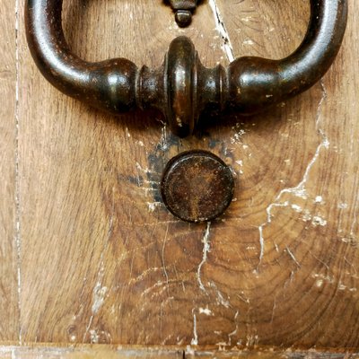 Large Antique 18th Century Door Hammer Knocker and Anvil