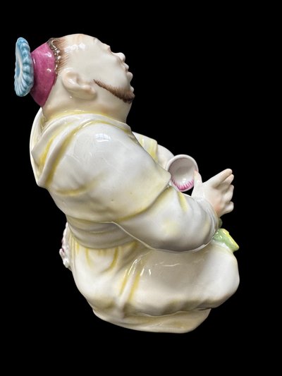 Volkstedt - Porcelain figure of a smiling monk by Emil Paul Börner
