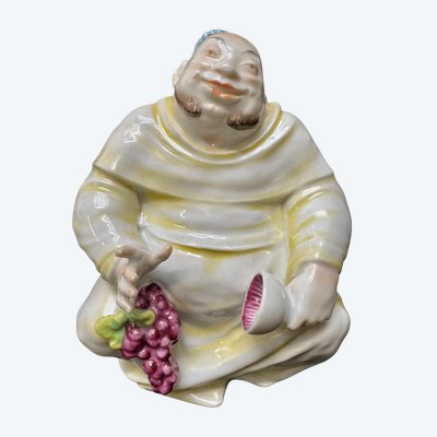 Volkstedt - Porcelain figure of a smiling monk by Emil Paul Börner