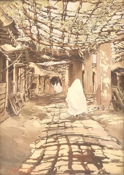 Théophile Jean DELAYE - Souk in Marrakech