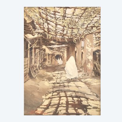 Théophile Jean DELAYE - Souk in Marrakech