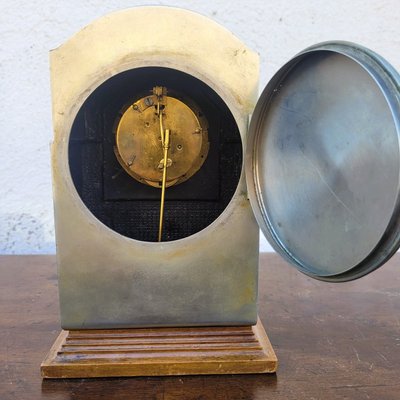 Burr and inlay clock, Art Deco, 20th century