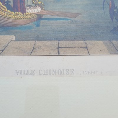Suite de 3 Gravures aquarellées, les décorations de théâtre, XIXème siècle