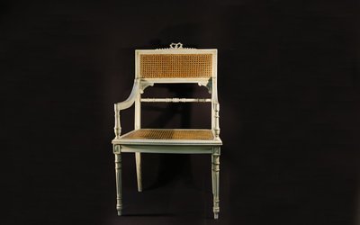 Fauteuil canné  Style Louis XVI