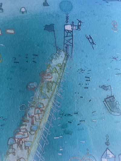 Gerahmte Lithografie - Hasegawa Shoichi - Japan - 20. Jahrhundert