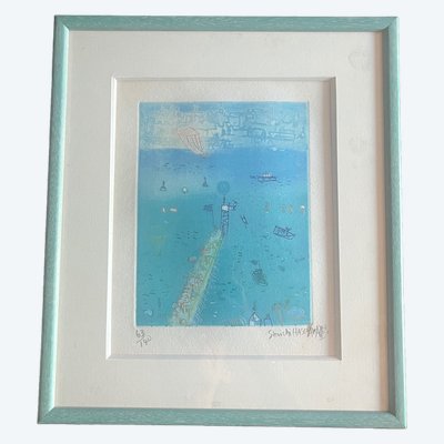 Gerahmte Lithografie - Hasegawa Shoichi - Japan - 20. Jahrhundert