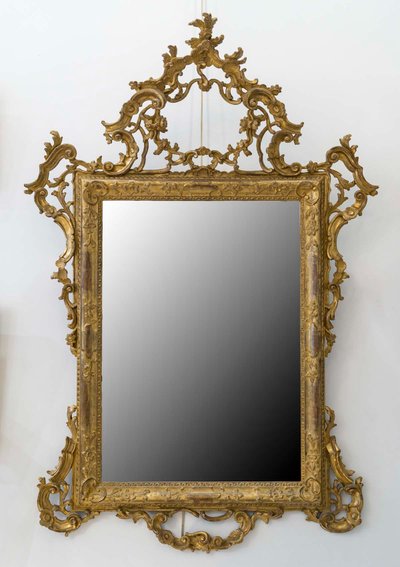 19th century Italian gilded wood mirror