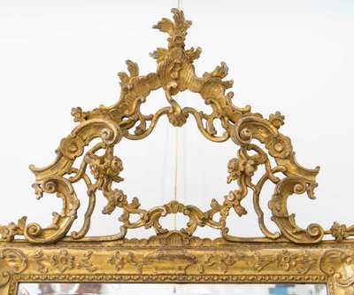 19th century Italian gilded wood mirror