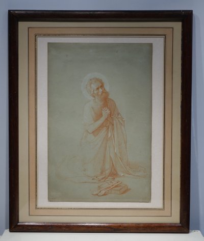 Saint-Pierre at prayer, saguine, 19th c.