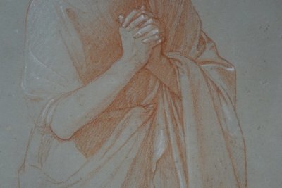 Saint-Pierre at prayer, saguine, 19th c.