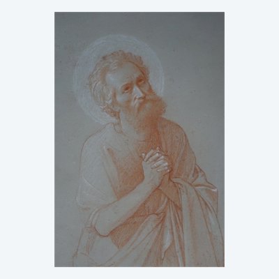 Saint-Pierre at prayer, saguine, 19th c.